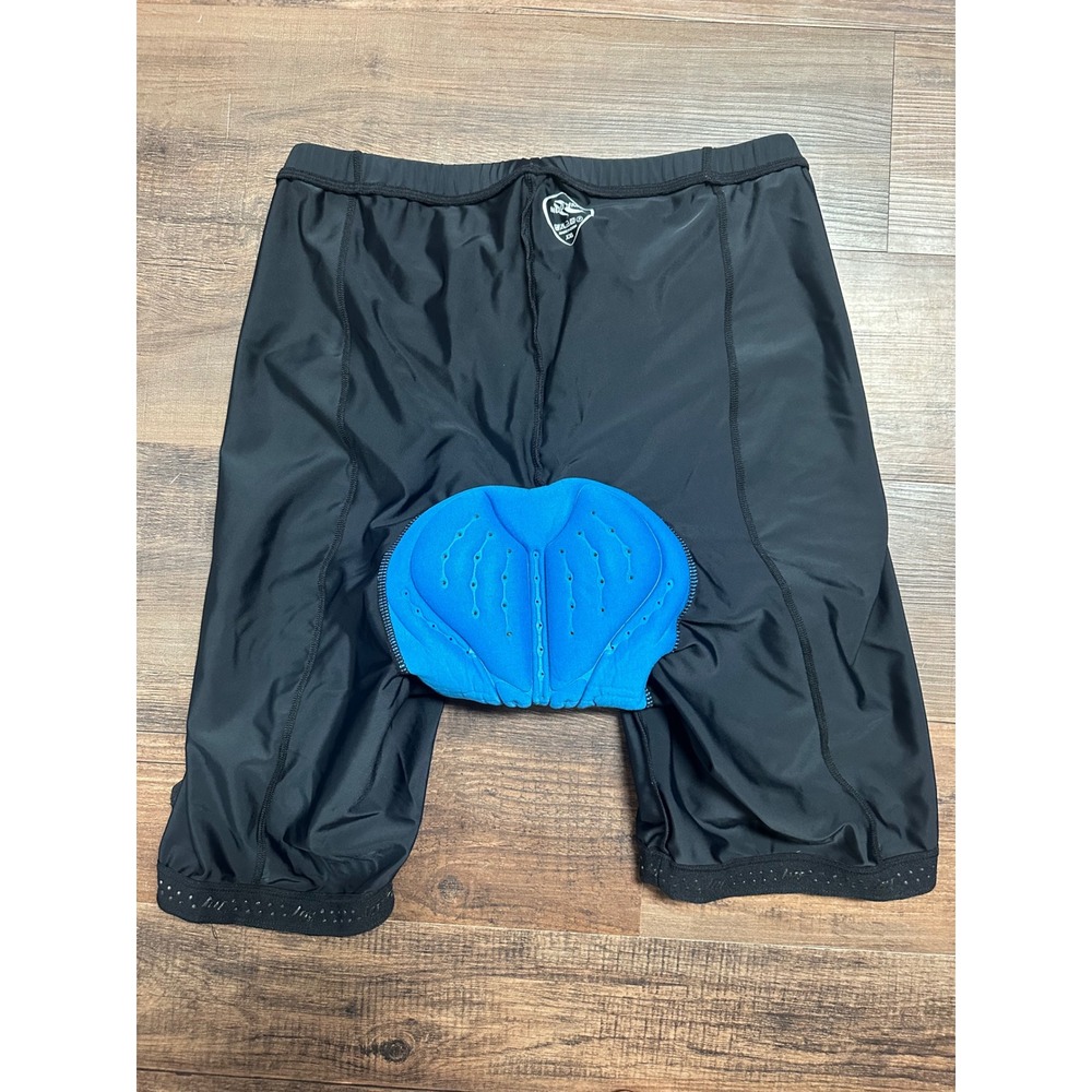 Nooyme Mens Padded Cycling Shorts Black Reflective Bike Chamois Size XXL - Picture 5 of 7